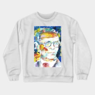 SARTRE watercolor and oil portrait Crewneck Sweatshirt